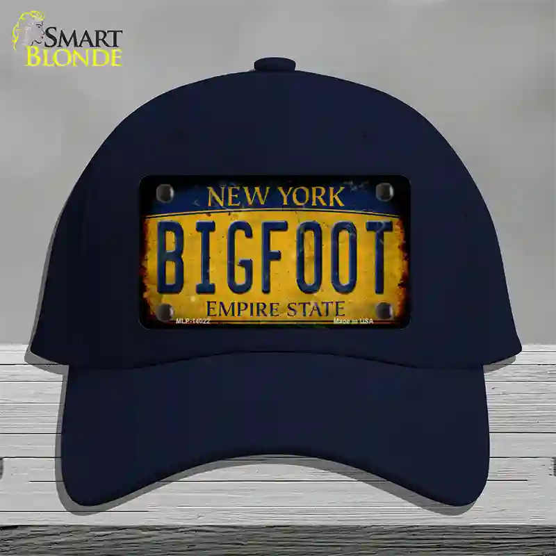 Bigfoot New York Novelty License Plate Hat Tag Cotton / Navy