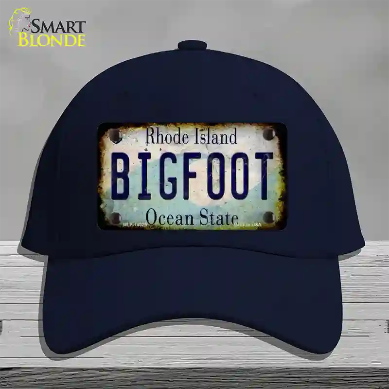 Bigfoot Rhode Island Novelty License Plate Hat Tag Cotton / Navy