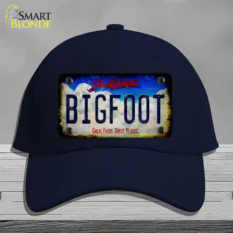 Bigfoot South Dakota Novelty License Plate Hat Tag Cotton / Navy