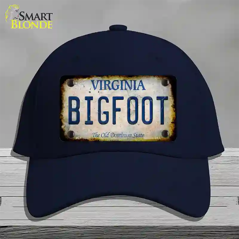 Bigfoot Virginia Novelty License Plate Hat Tag Cotton / Navy