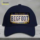 Bigfoot West Virginia Novelty License Plate Hat Tag Cotton / Navy