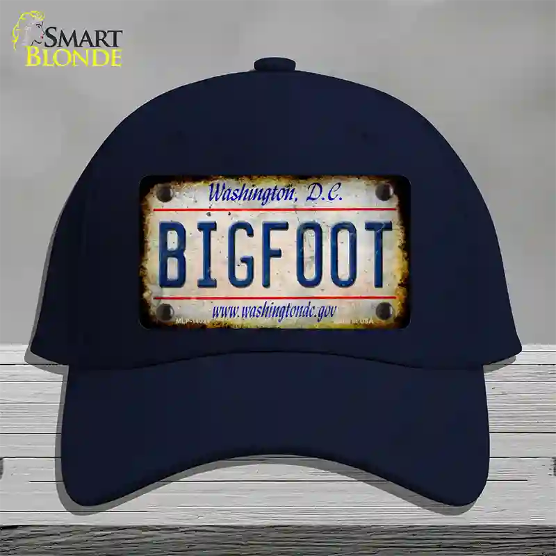 Bigfoot Washington DC Novelty License Plate Hat Tag Cotton / Navy