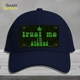 Trust Me Stoned Novelty License Plate Hat Cotton / Navy