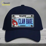 Clam Bake Maine Lobster Novelty License Plate Hat Cotton / Navy