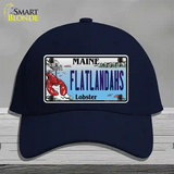 Flatlands Maine Lobster Novelty License Plate Hat Cotton / Navy