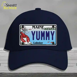 Yummy Maine Lobster Novelty License Plate Hat Cotton / Navy