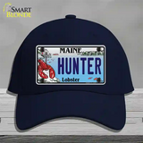 Hunter Maine Lobster Novelty License Plate Hat Cotton / Navy