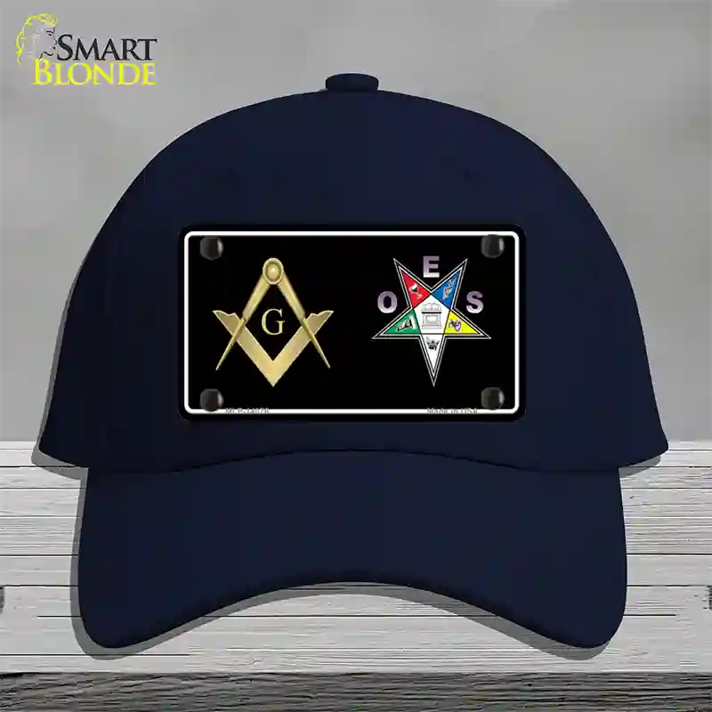 Free Mason OES Novelty License Plate Hat Cotton / Navy