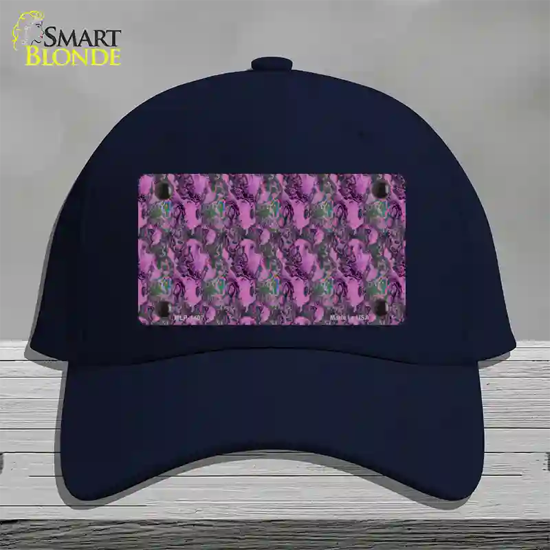 Purple Vortex Novelty License Plate Hat Cotton / Navy