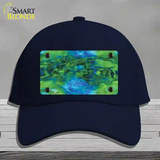 Psychedelic Electric Jelly Fish Novelty License Plate Hat Cotton / Navy