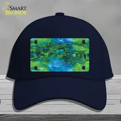 Psychedelic Electric Jelly Fish Novelty License Plate Hat Cotton / Navy