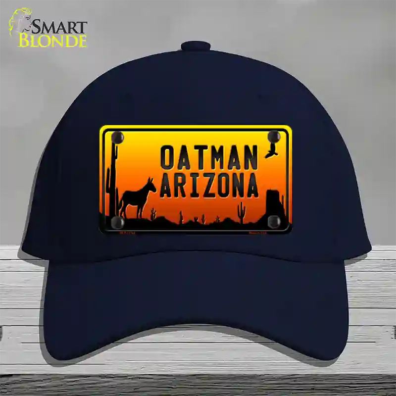 Oatman Arizona Scenic Background Novelty License Plate Hat Cotton / Navy