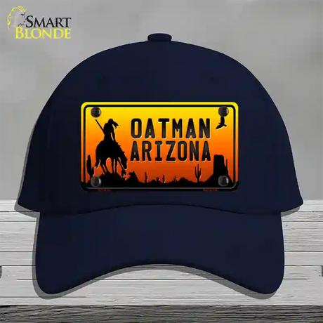 Oatman End Of Trail Arizona Scenic Background Novelty License Plate Hat Cotton / Navy