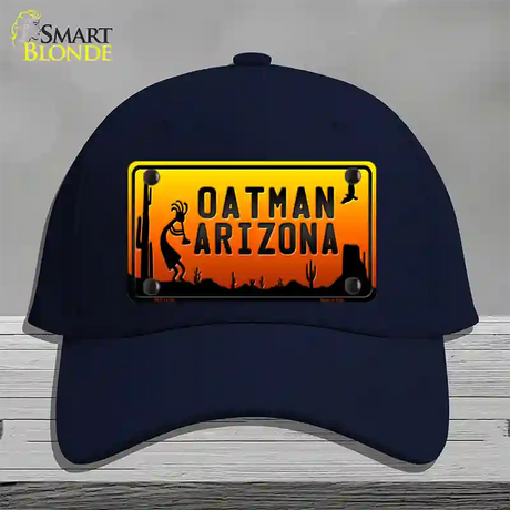 Oatman Kokopelli Arizona Scenic Background Novelty License Plate Hat Cotton / Navy