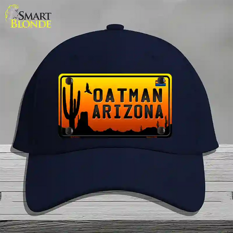 Oatman Flag Arizona Scenic Background Novelty License Plate Hat Cotton / Navy