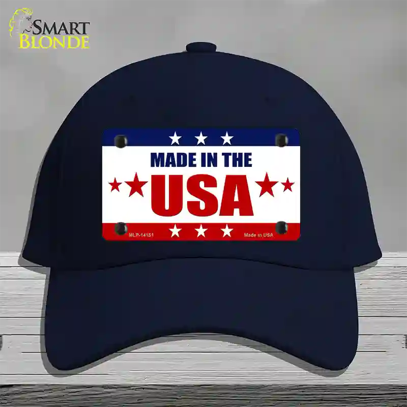 Made in the USA Novelty License Plate Hat Cotton / Navy