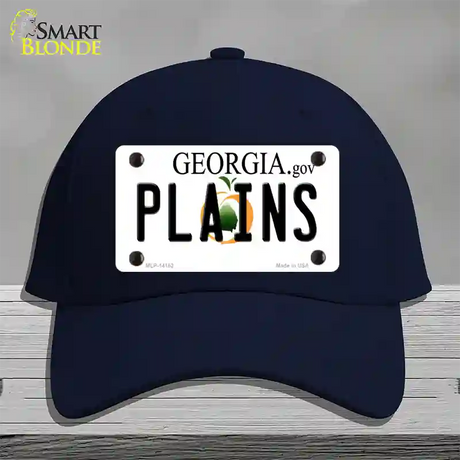 Plains Georgia Novelty License Plate Hat Cotton / Navy