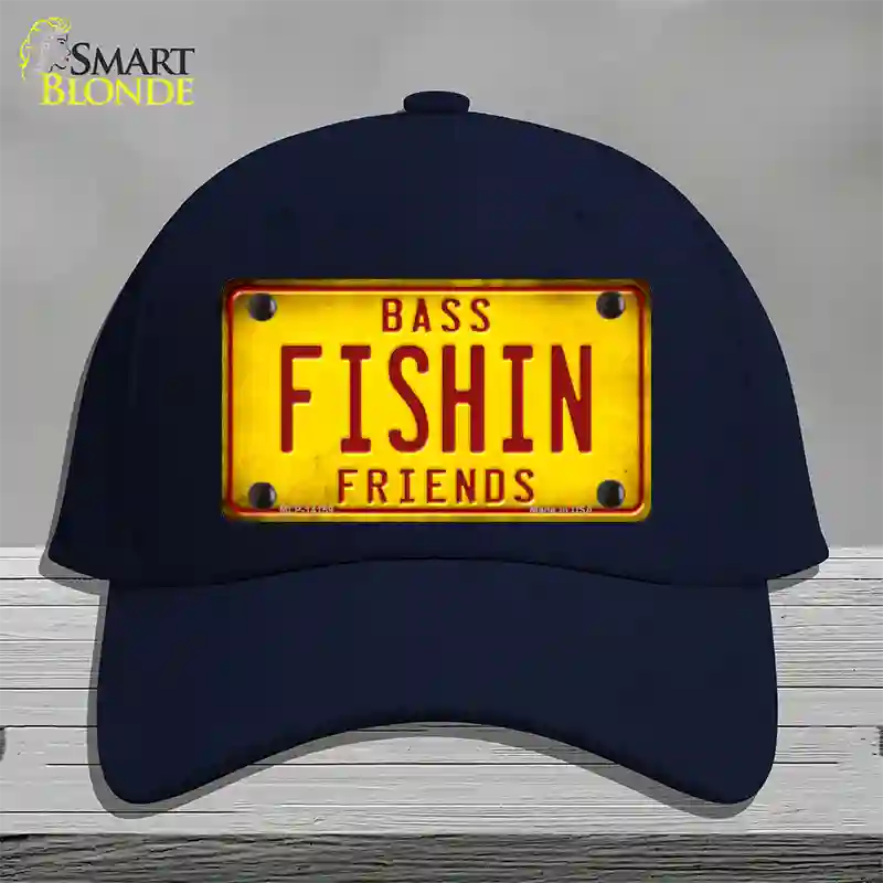 Fishin Friends Novelty License Plate Hat Cotton / Navy