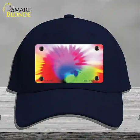 Pink Tie-Dye Novelty License Plate Hat Cotton / Navy