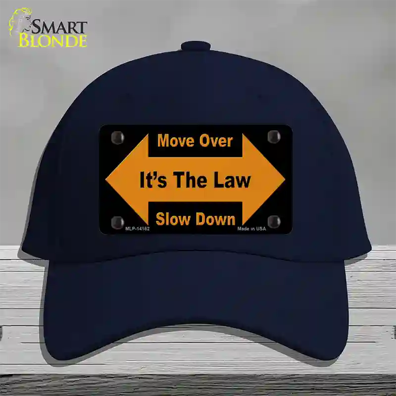 Move Over Its The Law Novelty License Plate Hat Cotton / Navy