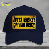 After Whiskey Driving Risky Novelty License Plate Hat Cotton / Navy