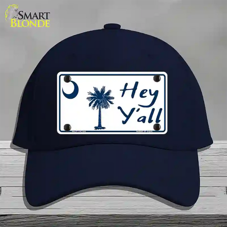 Hey Yall South Carolina Novelty License Plate Hat Cotton / Navy