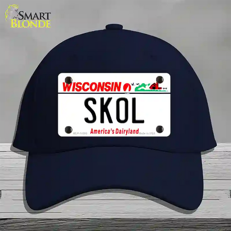 Skol Wisconsin Novelty License Plate Hat Cotton / Navy