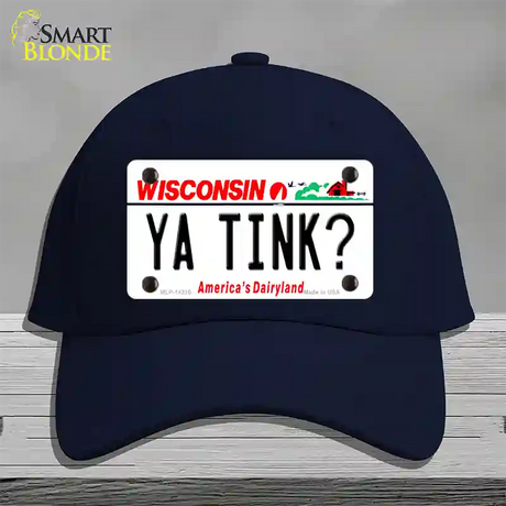 Ya Tink Wisconsin Novelty License Plate Hat Cotton / Navy