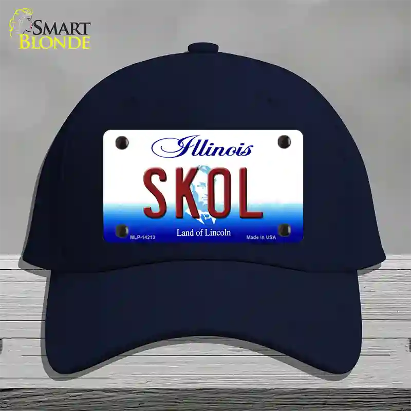 Skol Illinois Novelty License Plate Hat Cotton / Navy