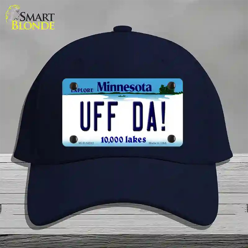 Uff Da Minnesota Novelty License Plate Hat Cotton / Navy