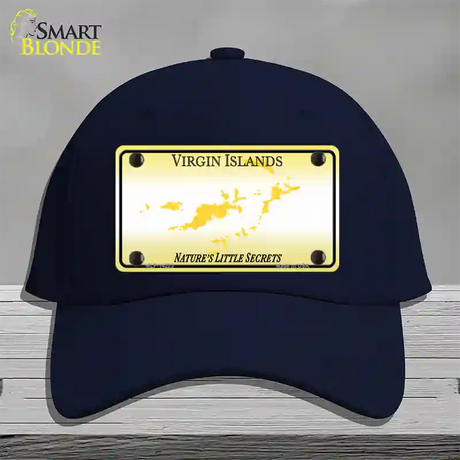 Virgin Islands Blank Novelty License Plate Hat Cotton / Navy