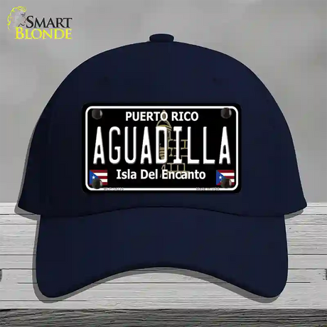 Aguadilla Puerto Rico Black Novelty License Plate Hat Cotton / Navy