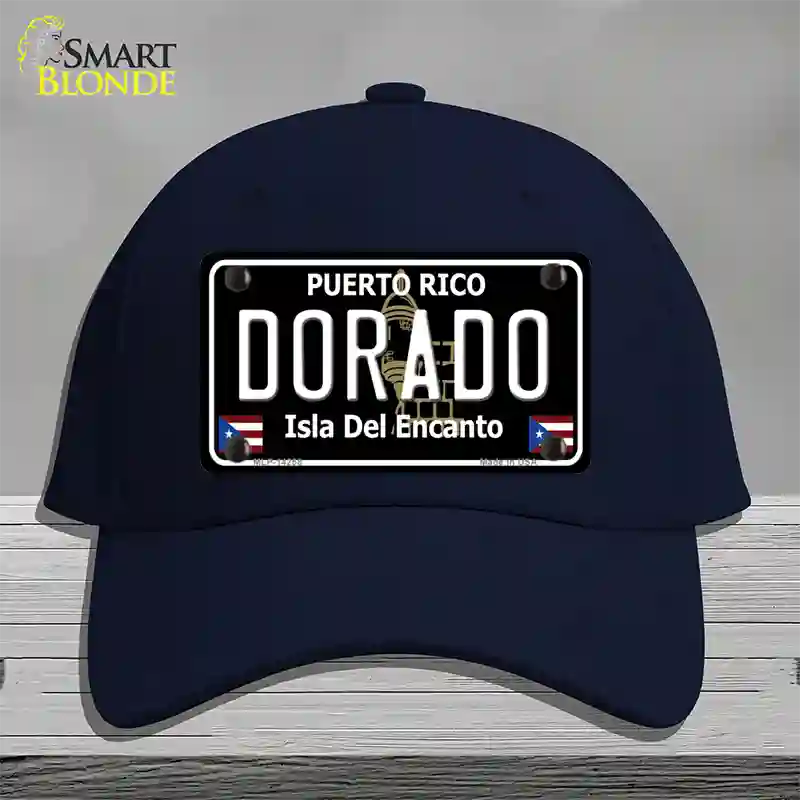 Dorado Puerto Rico Black Novelty License Plate Hat Cotton / Navy