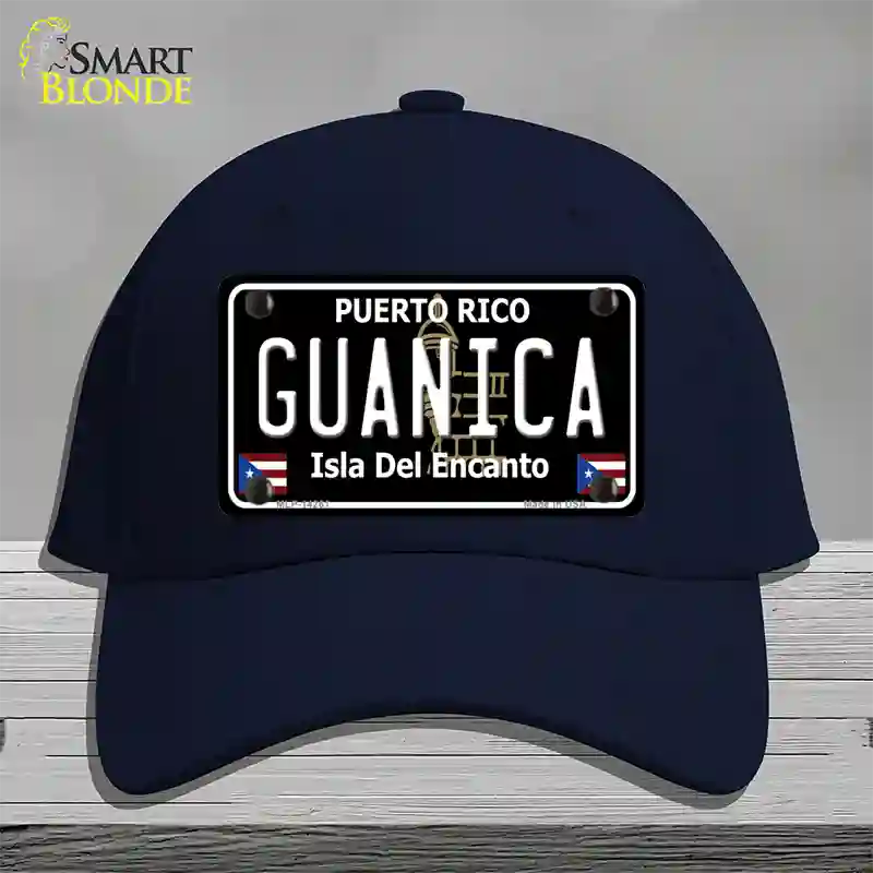 Guanica Puerto Rico Black Novelty License Plate Hat Cotton / Navy