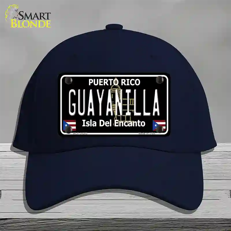 Guayanilla Puerto Rico Black Novelty License Plate Hat Cotton / Navy