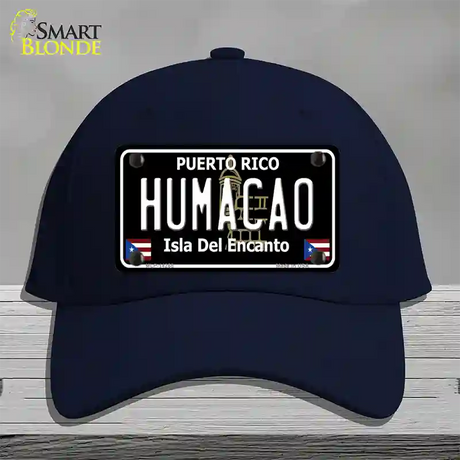 Humacao Puerto Rico Black Novelty License Plate Hat Cotton / Navy