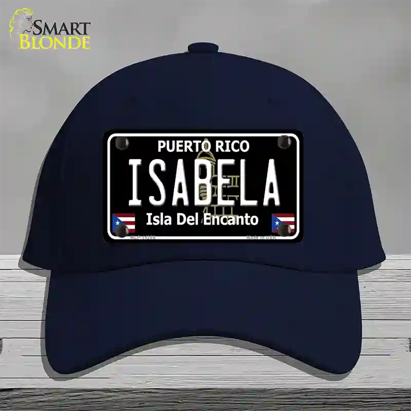 Isabela Puerto Rico Black Novelty License Plate Hat Cotton / Navy