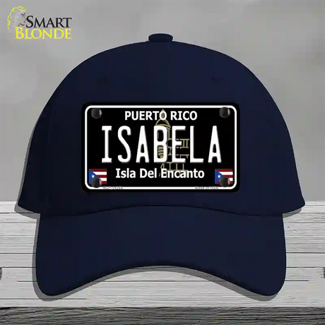 Isabela Puerto Rico Black Novelty License Plate Hat Cotton / Navy