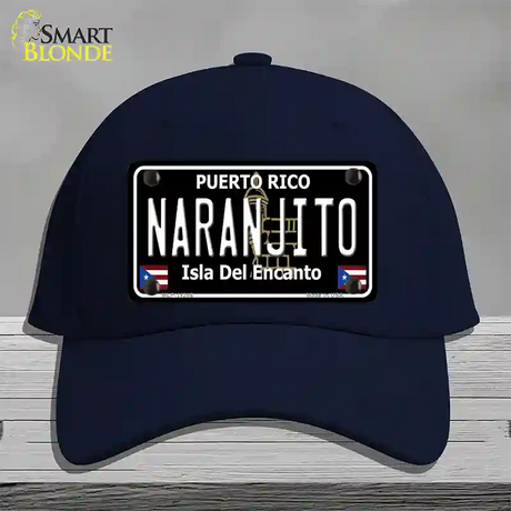 Naranjito Puerto Rico Black Novelty License Plate Hat Cotton / Navy