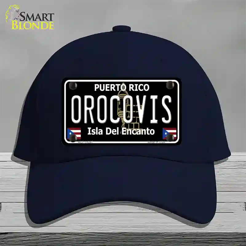 Orocovis Puerto Rico Black Novelty License Plate Hat Cotton / Navy