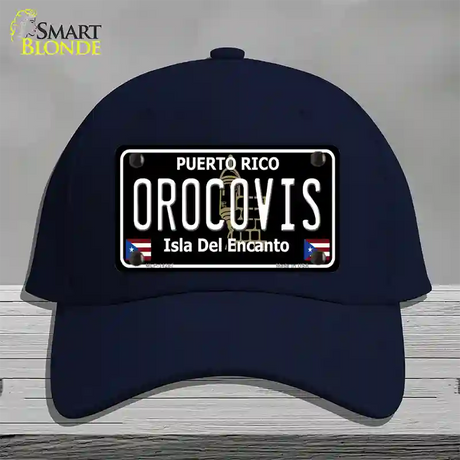 Orocovis Puerto Rico Black Novelty License Plate Hat Cotton / Navy