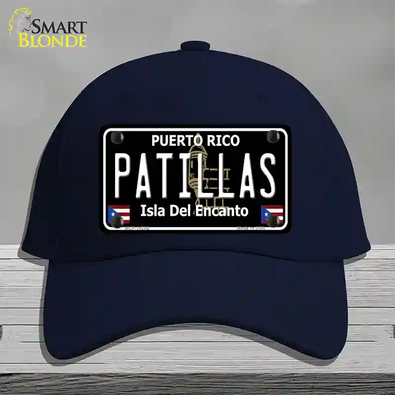 Patillas Puerto Rico Black Novelty License Plate Hat Cotton / Navy