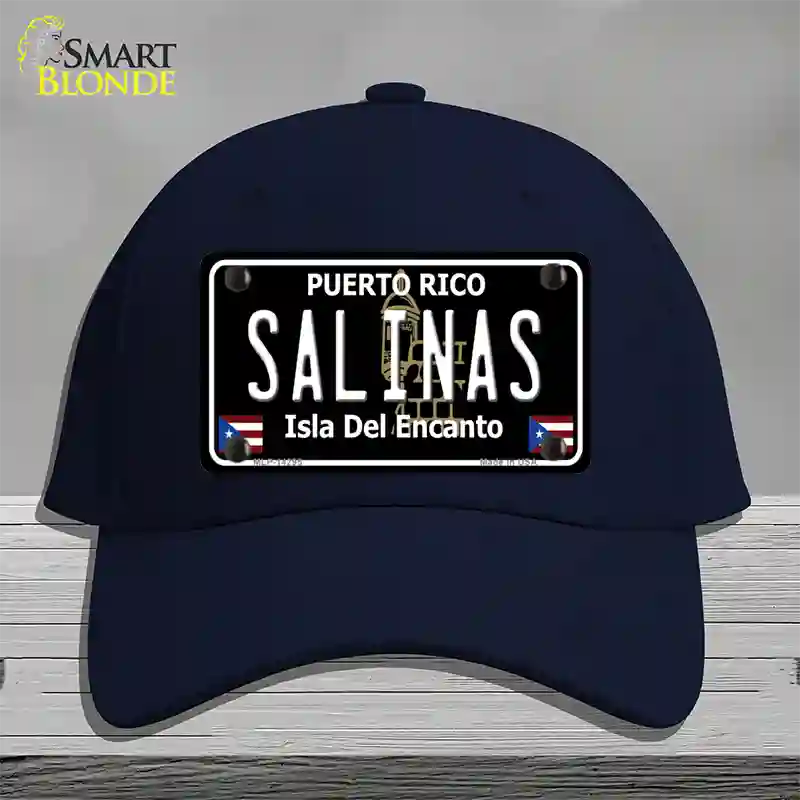 Salinas Puerto Rico Black Novelty License Plate Hat Cotton / Navy