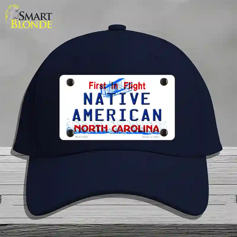 North Carolina Native American Novelty License Plate Hat Cotton / Navy