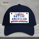 North Carolina Native American Novelty License Plate Hat Cotton / Navy