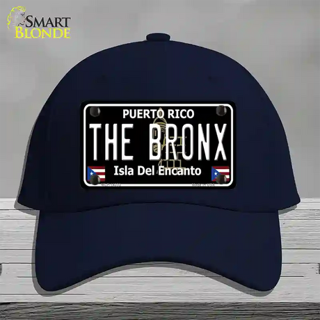 The Bronx Puerto Rico Black Novelty License Plate Hat Cotton / Navy