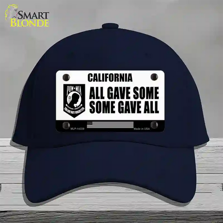 California POW MIA Some Gave All Novelty License Plate Hat Cotton / Navy