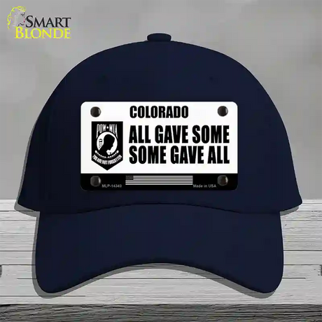 Colorado POW MIA Some Gave All Novelty License Plate Hat Cotton / Navy