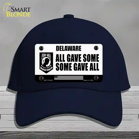 Delaware POW MIA Some Gave All Novelty License Plate Hat Cotton / Navy