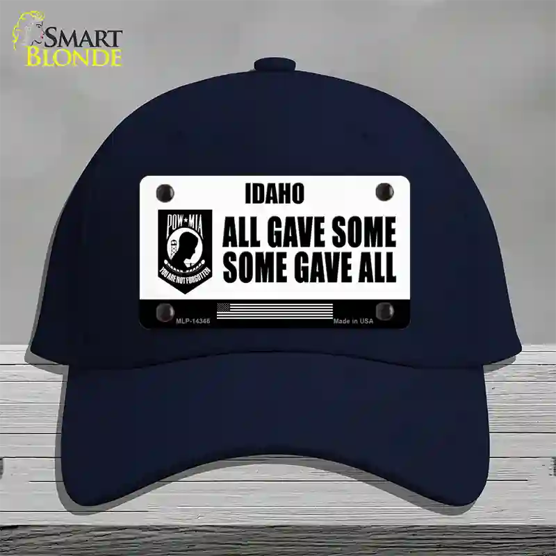 Idaho POW MIA Some Gave All Novelty License Plate Hat Cotton / Navy